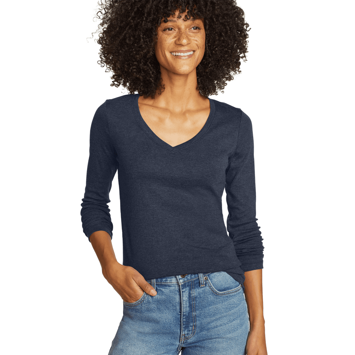 Women's Fav Long-Sleeve V-Neck T-Shirt