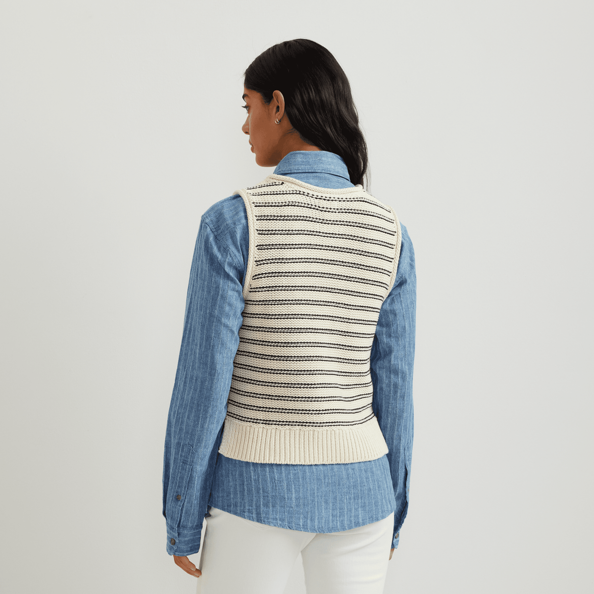 Women's Striped Sweater Tank