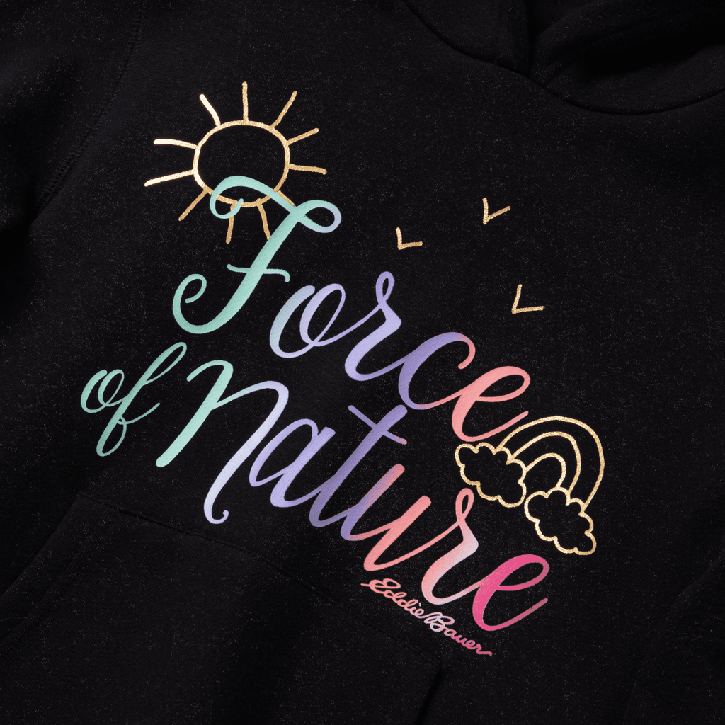 Girls Graphic Camp Fleece Hoodie