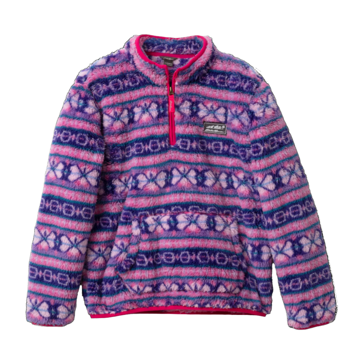 Kids Quest Fleece Plush 1/4-Zip Jacket – Print
