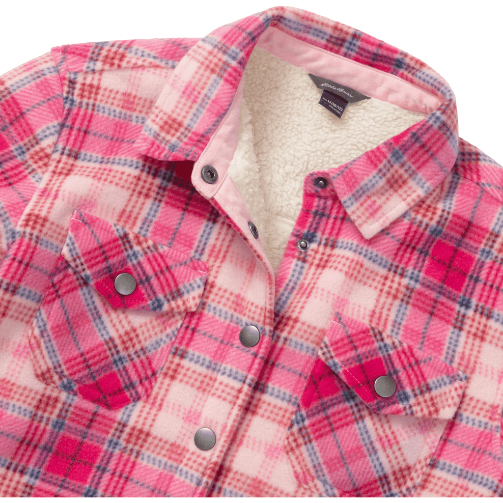 Girls Faux Shearling Shirt Jacket