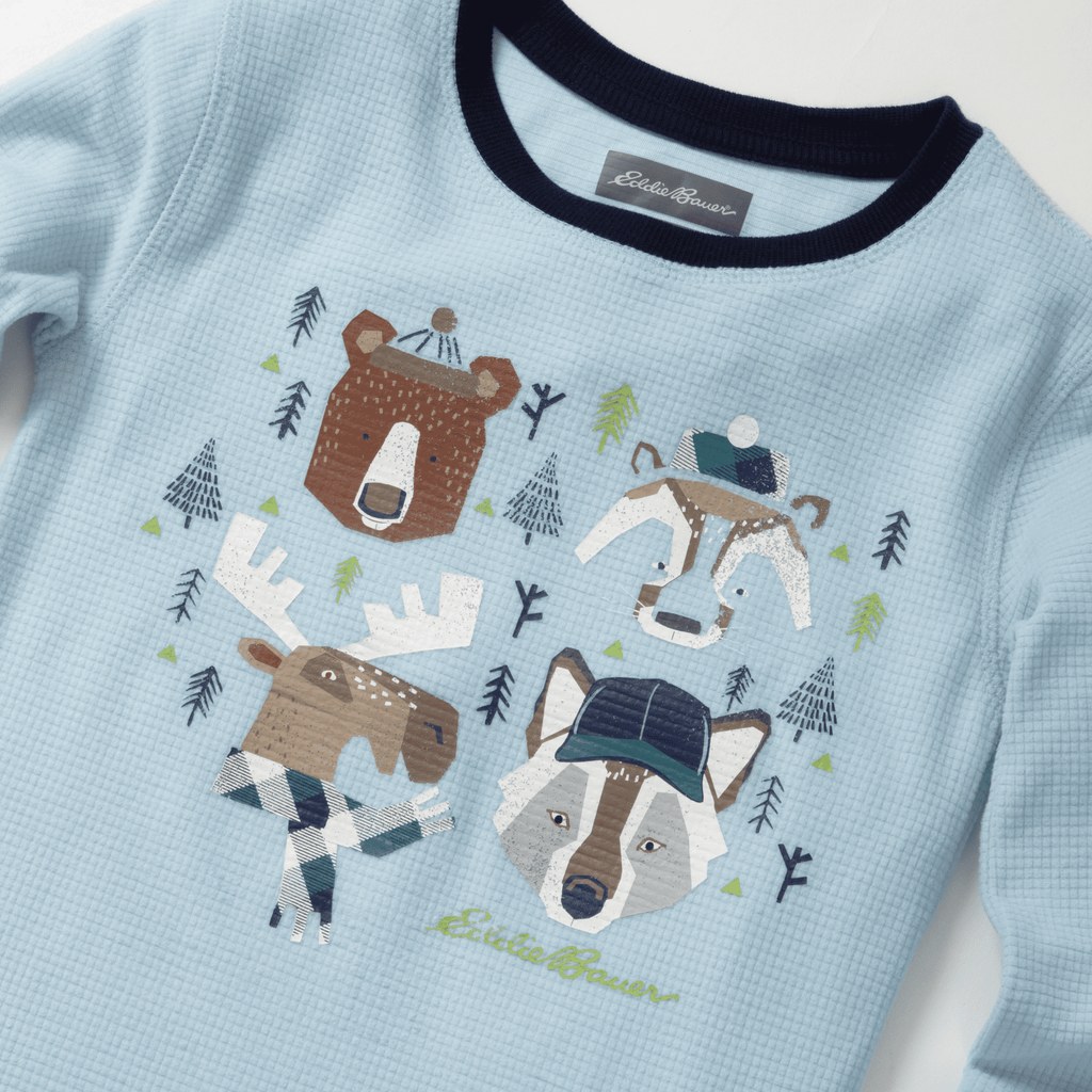 Boys Fleece And Waffle Knit Sleep Set