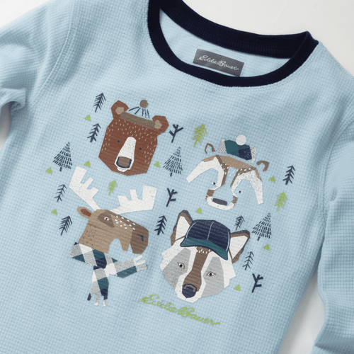 Boys Fleece And Waffle Knit Sleep Set
