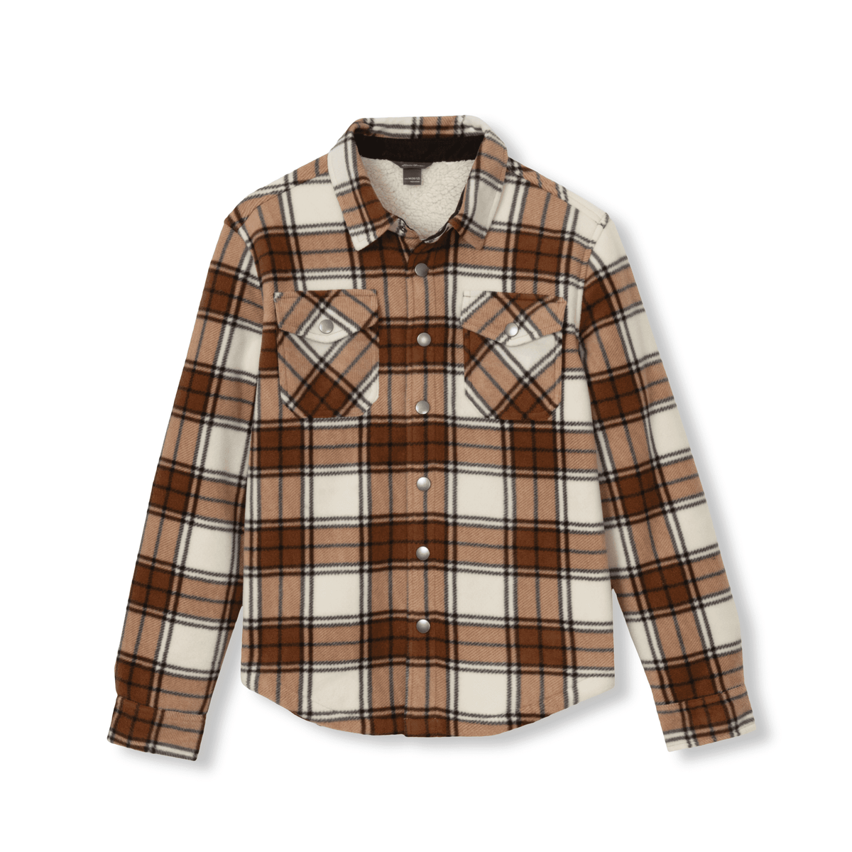 Boys Faux Shearling-Lined Shirt Jacket
