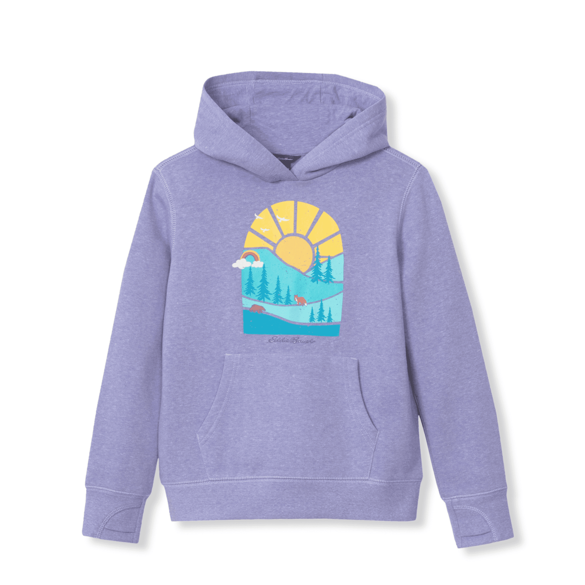 Girls Camp Fleece Graphic Hoodie