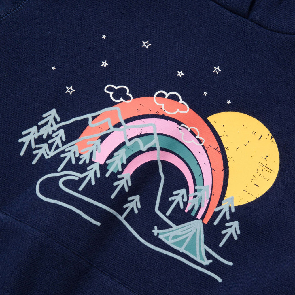 Girls Camp Fleece Graphic Hoodie