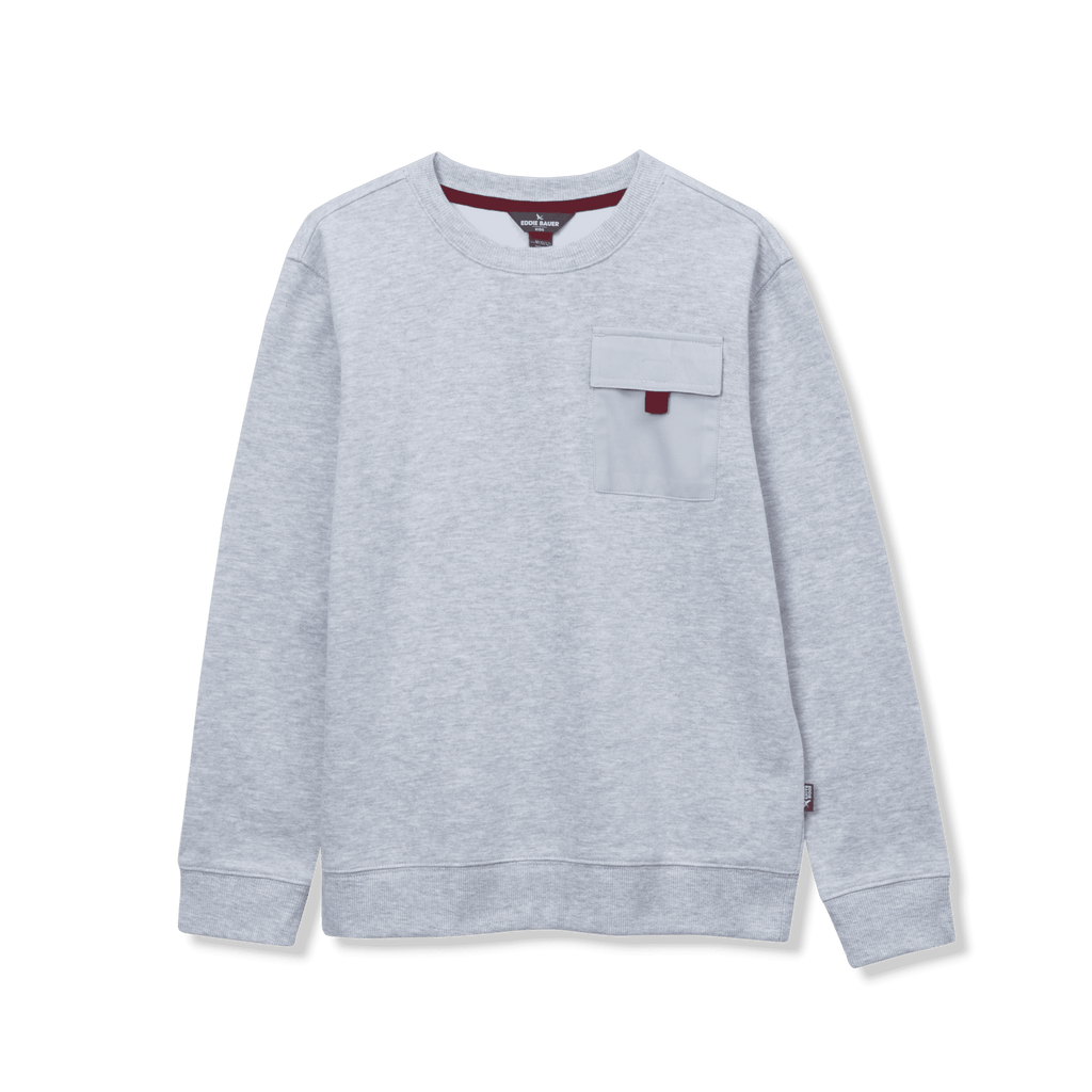 Boys Camp Fleece Pocket Crewneck