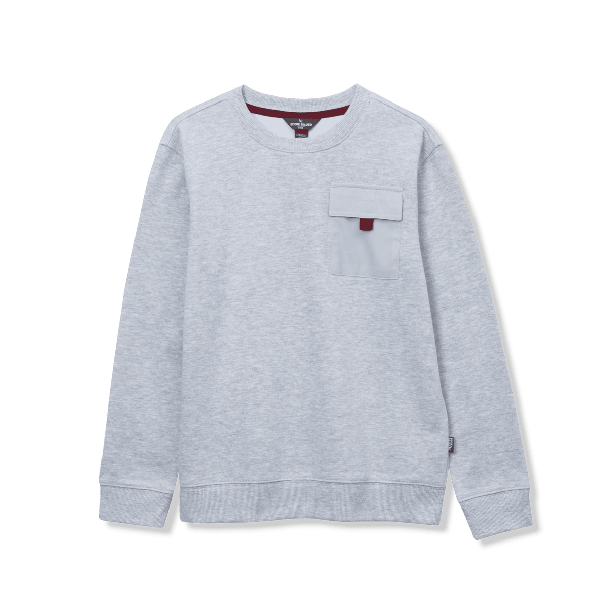 Boys Camp Fleece Pocket Crewneck