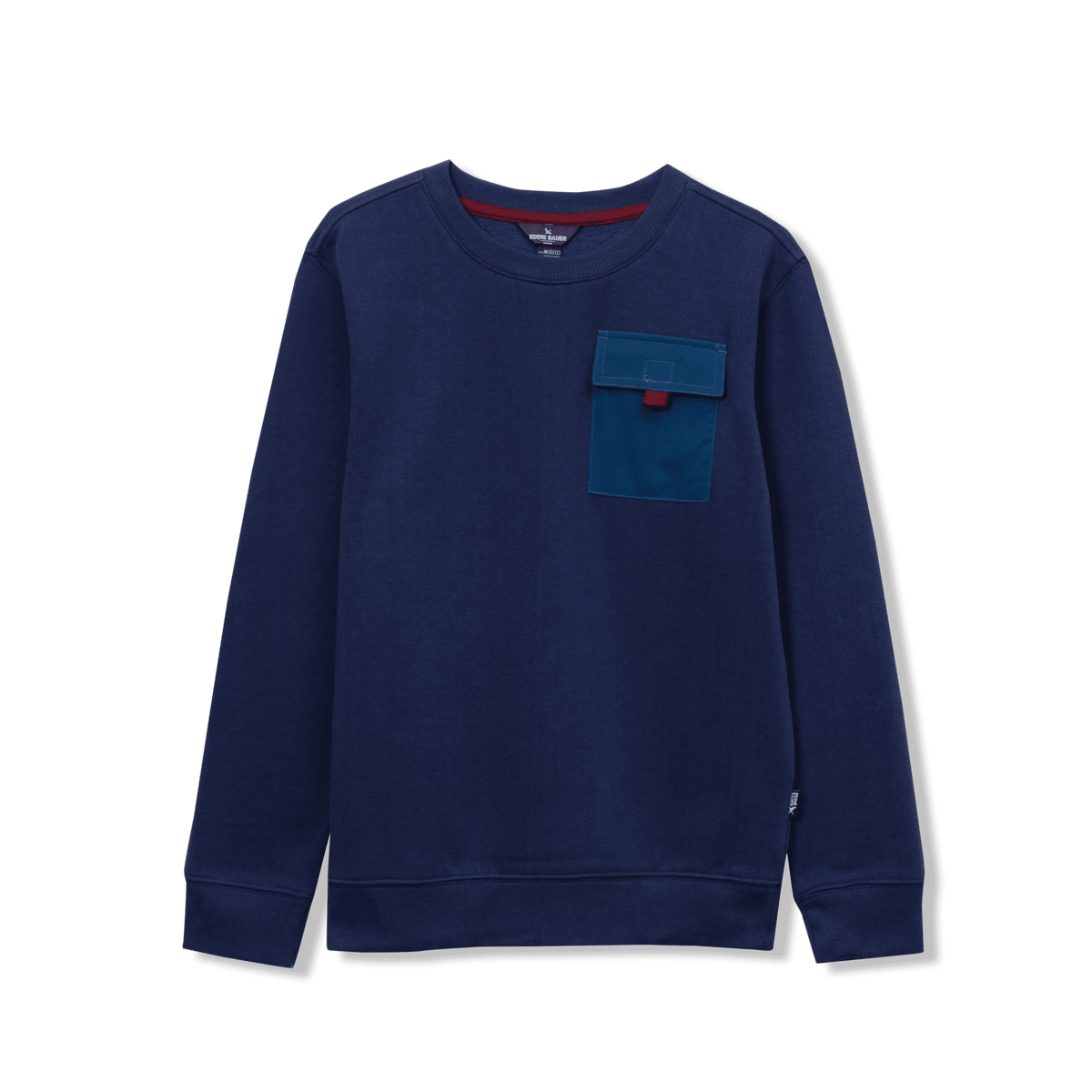 Boys Camp Fleece Pocket Crewneck