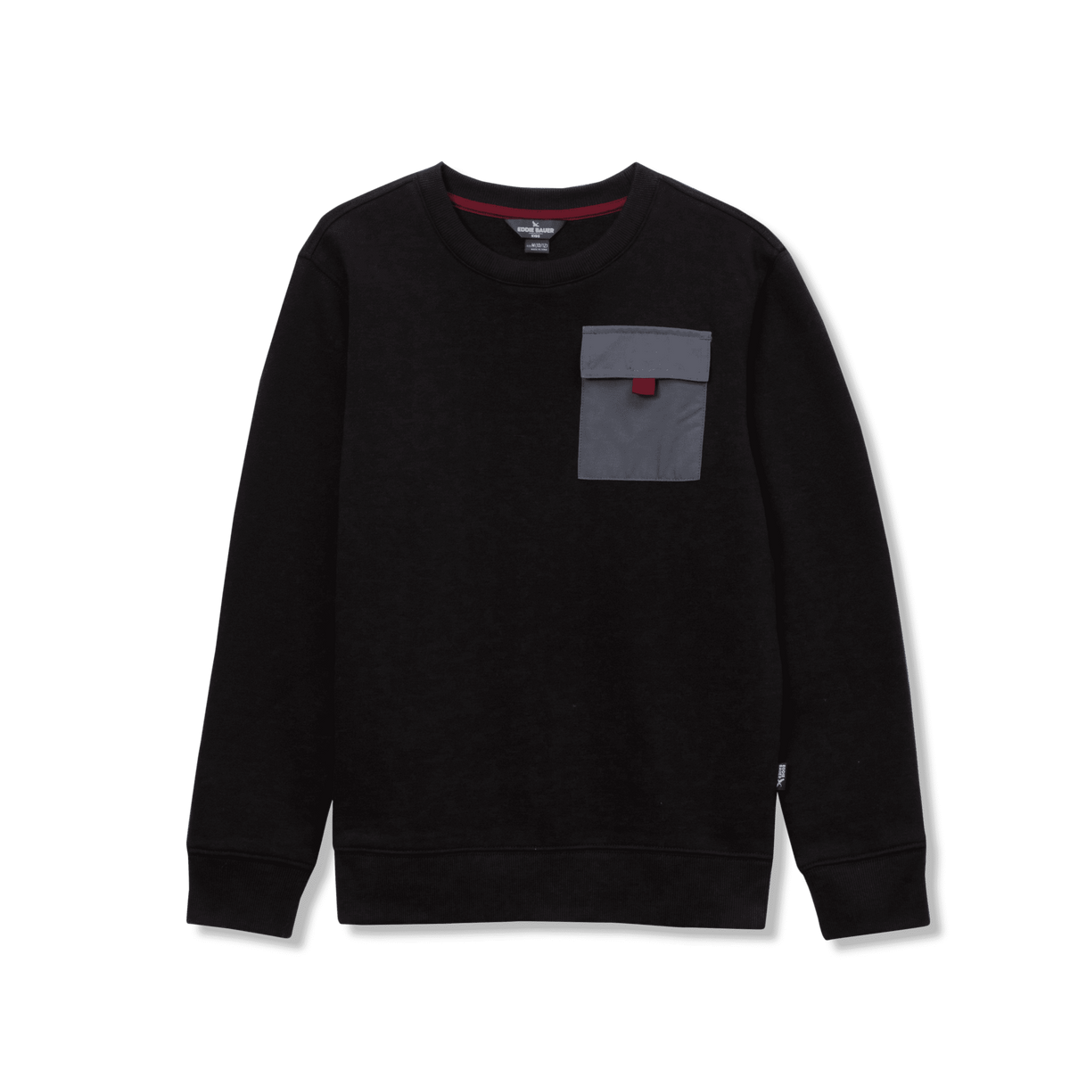 Boys Camp Fleece Pocket Crewneck