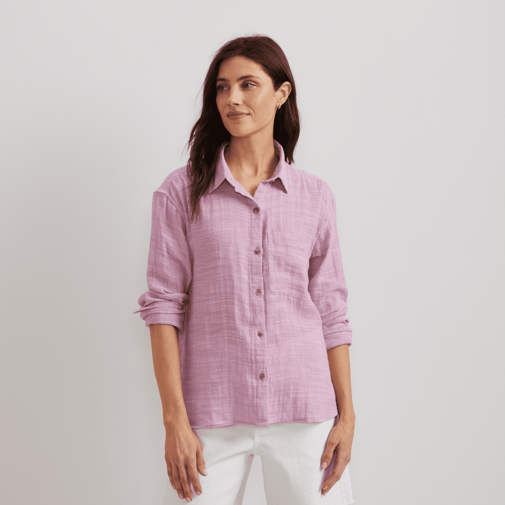 Women's Cotton Slub Long-Sleeve Shirt