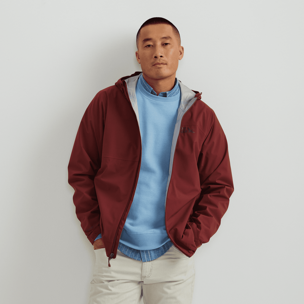 Men's Cloud Cap 3L Waterproof Stretch Hooded Rain Jacket