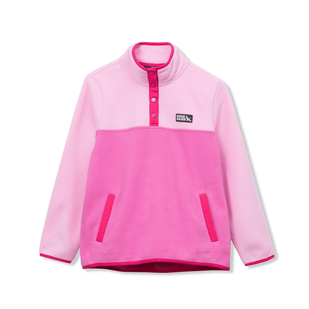 Girls Quest Fleece Snap Neck Pullover