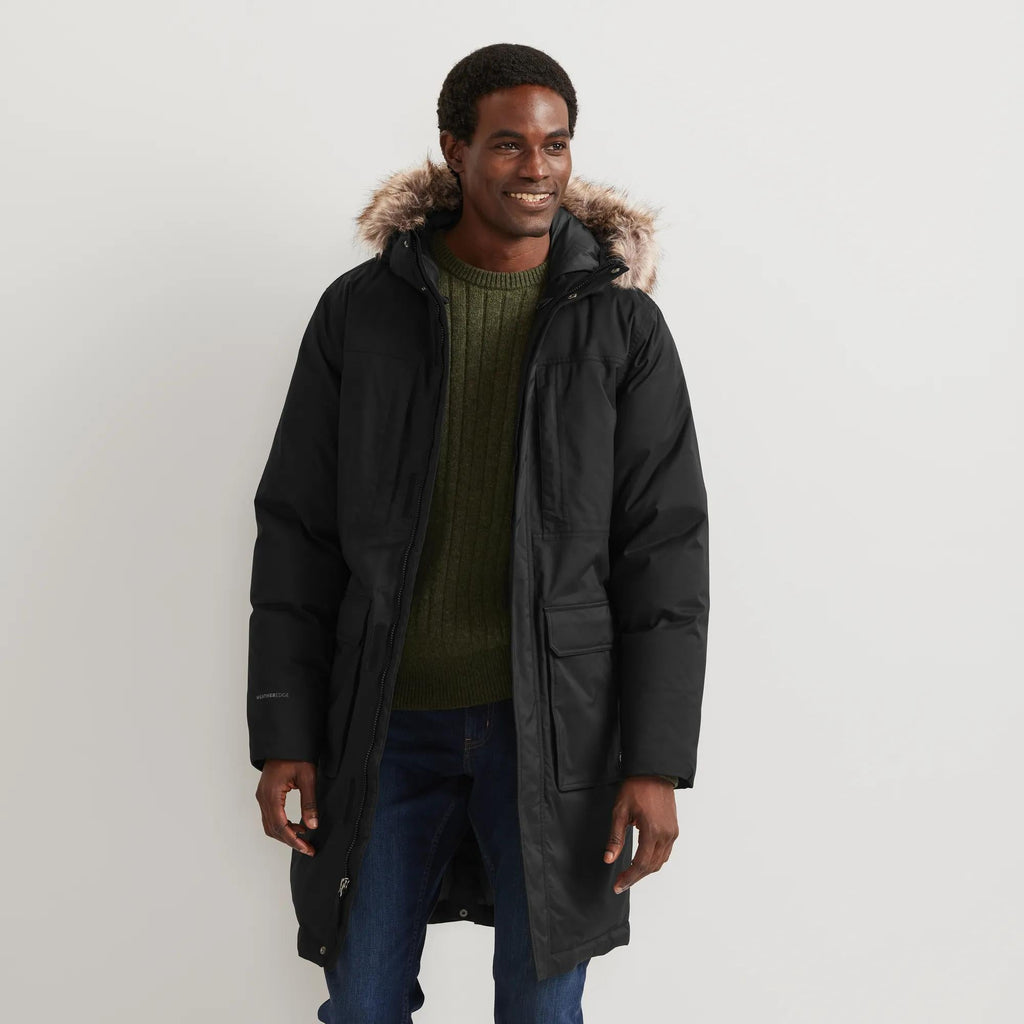 Men's Superior Down Waterproof Hooded Stadium Coat