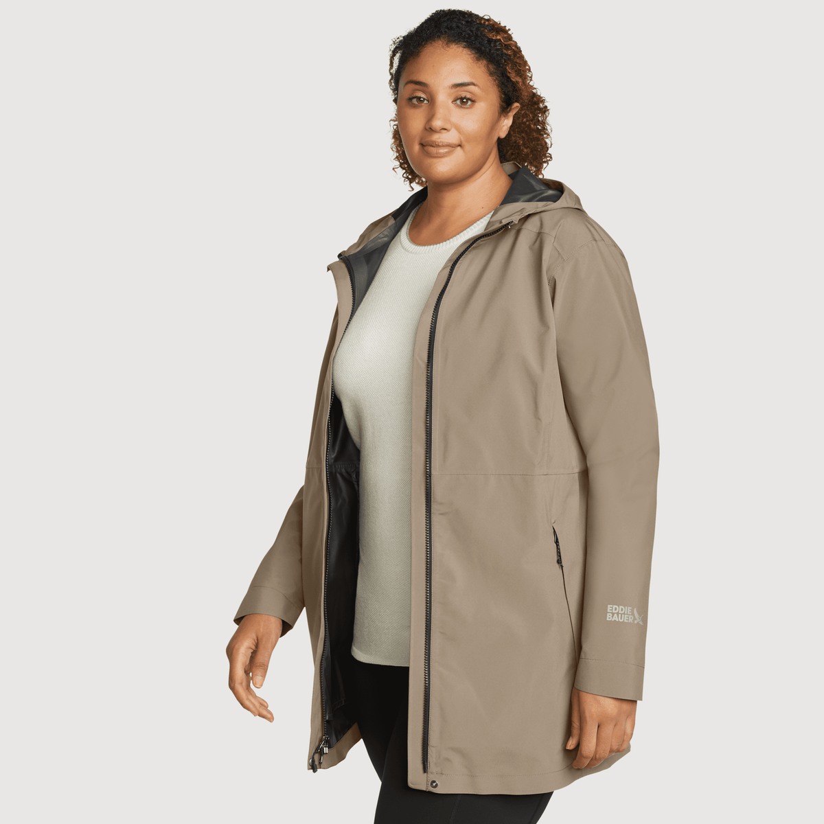 Women's Cloud Cap Waterproof Stretch Hooded Rain Parka