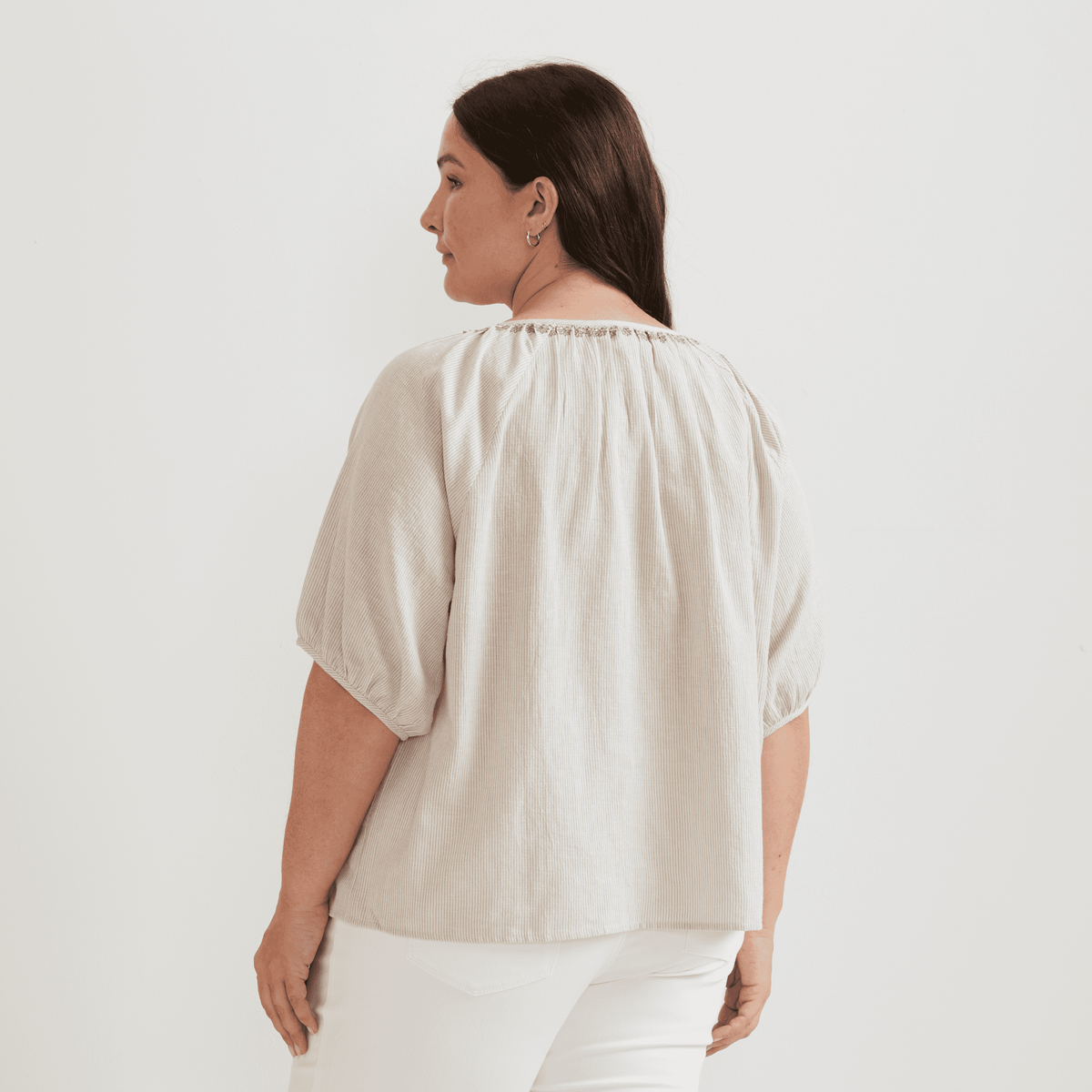 Women's Embroidered Trim Shirt
