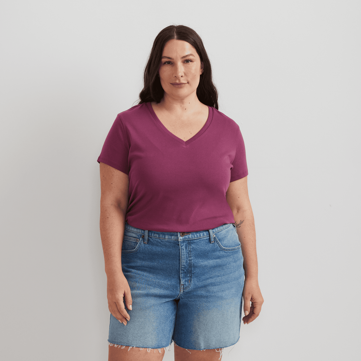 Women's Everyday Short-Sleeve V-Neck T-Shirt