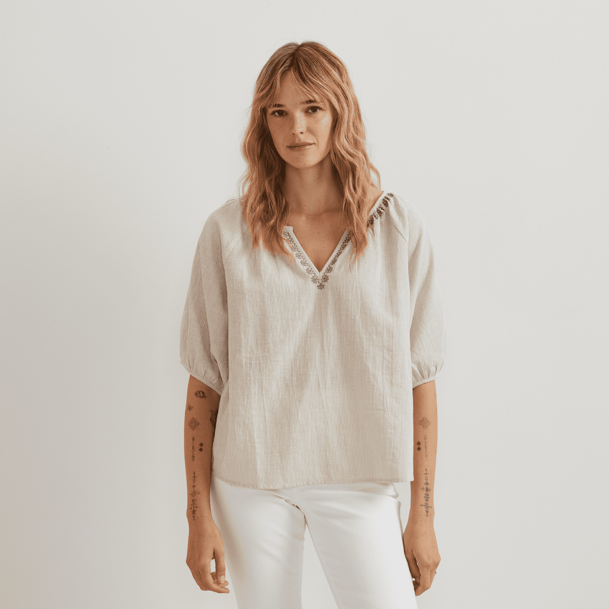 Women's Embroidered Trim Shirt