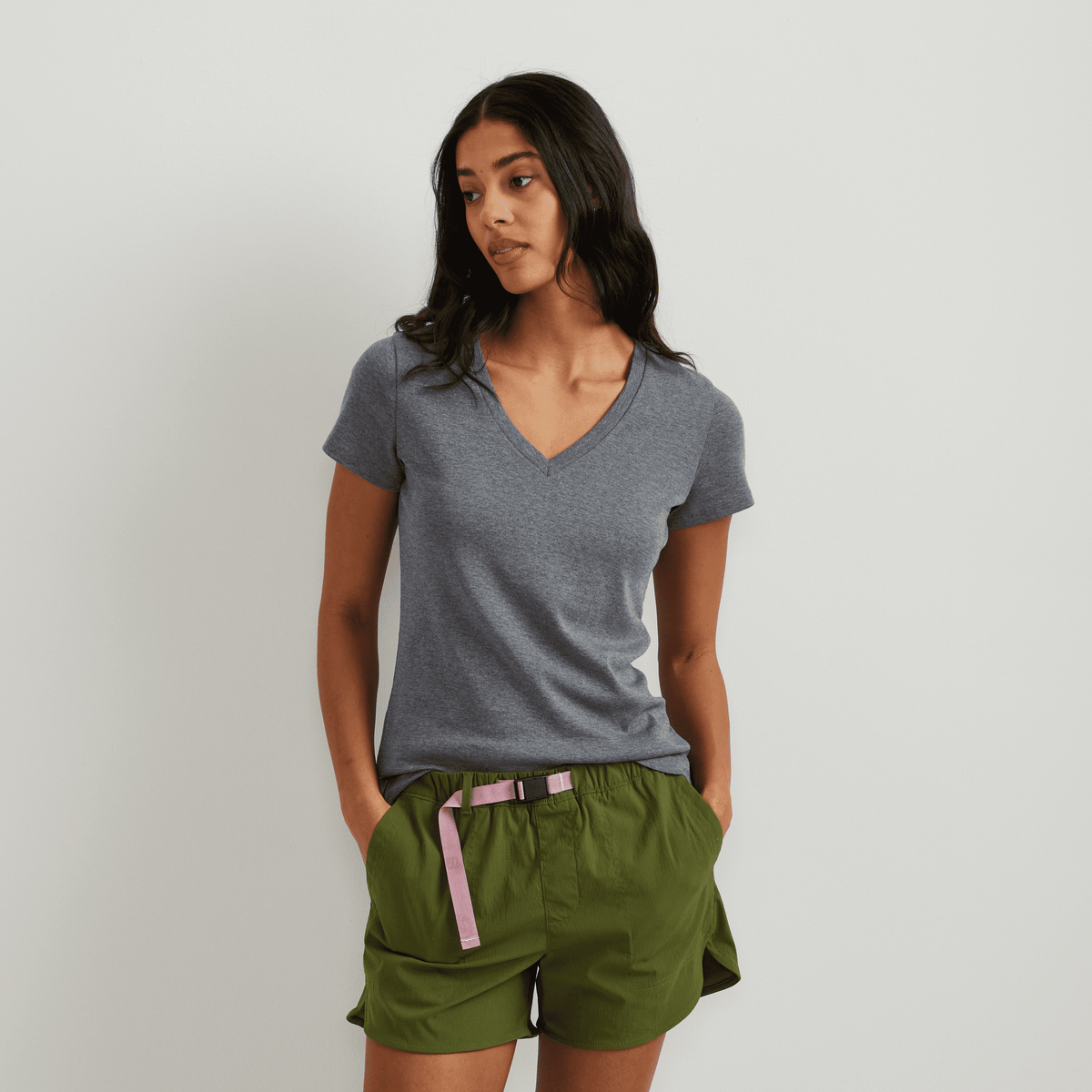 Women's Everyday Short-Sleeve V-Neck T-Shirt