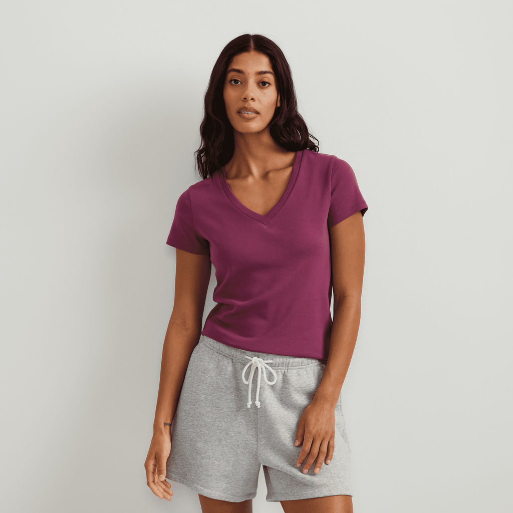 Women's Everyday Short-Sleeve V-Neck T-Shirt