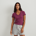 Women's Everyday Short-Sleeve V-Neck T-Shirt