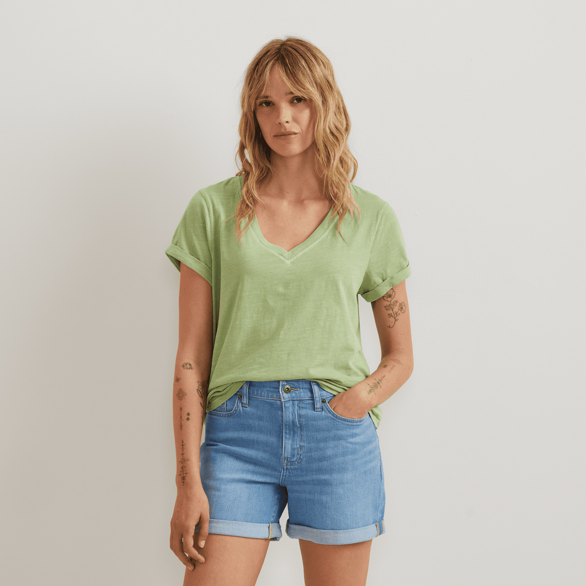 Women's Sunwashed V-Neck T-Shirt