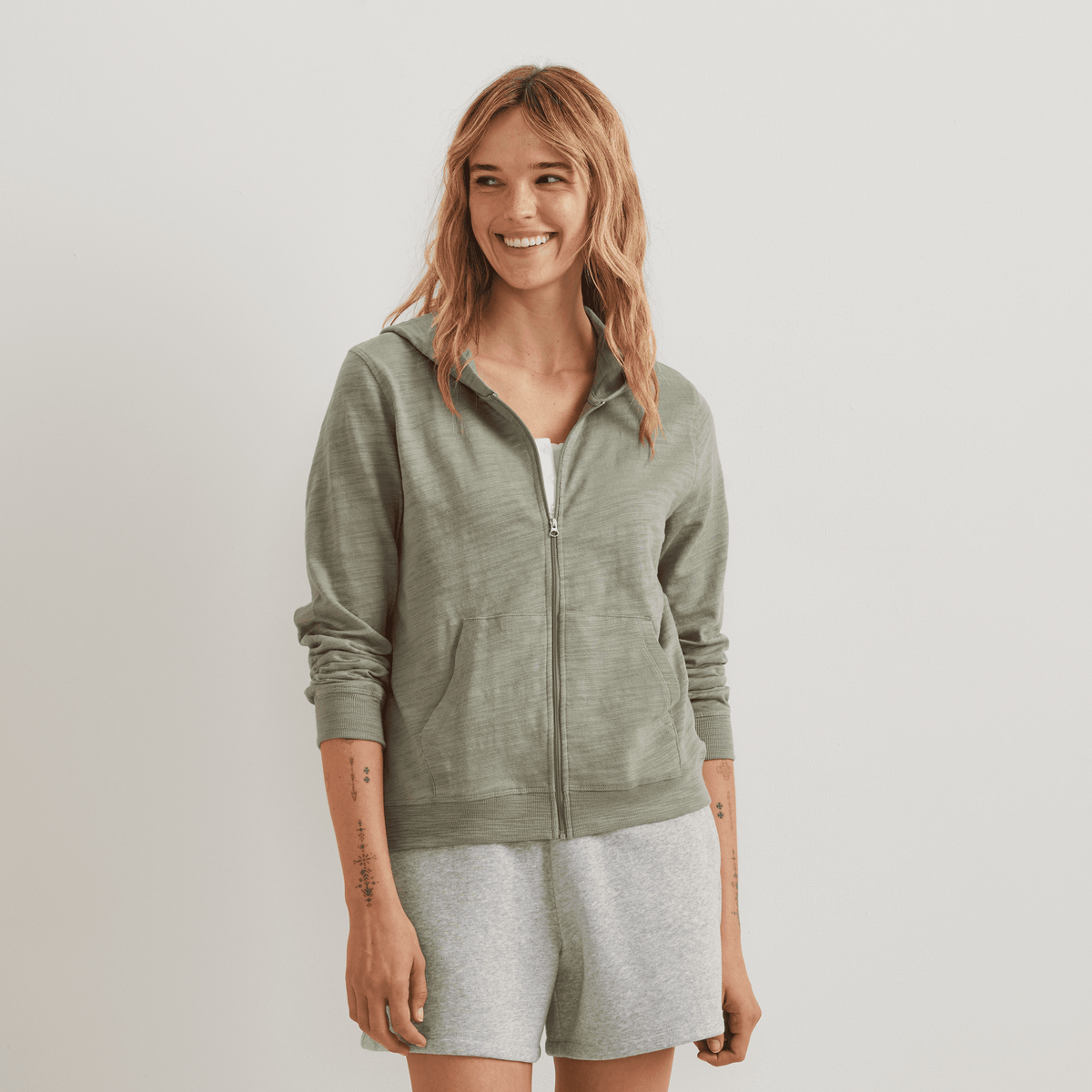 Women's Waverly Cotton Slub Full-Zip Sweatshirt