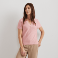 Women's Diamond Stitch Short Sleeve Pullover Sweater