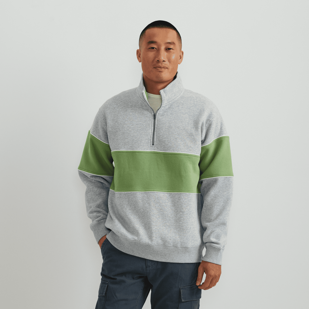 Men's Vintage Soft 1/4-Zip – Stripe