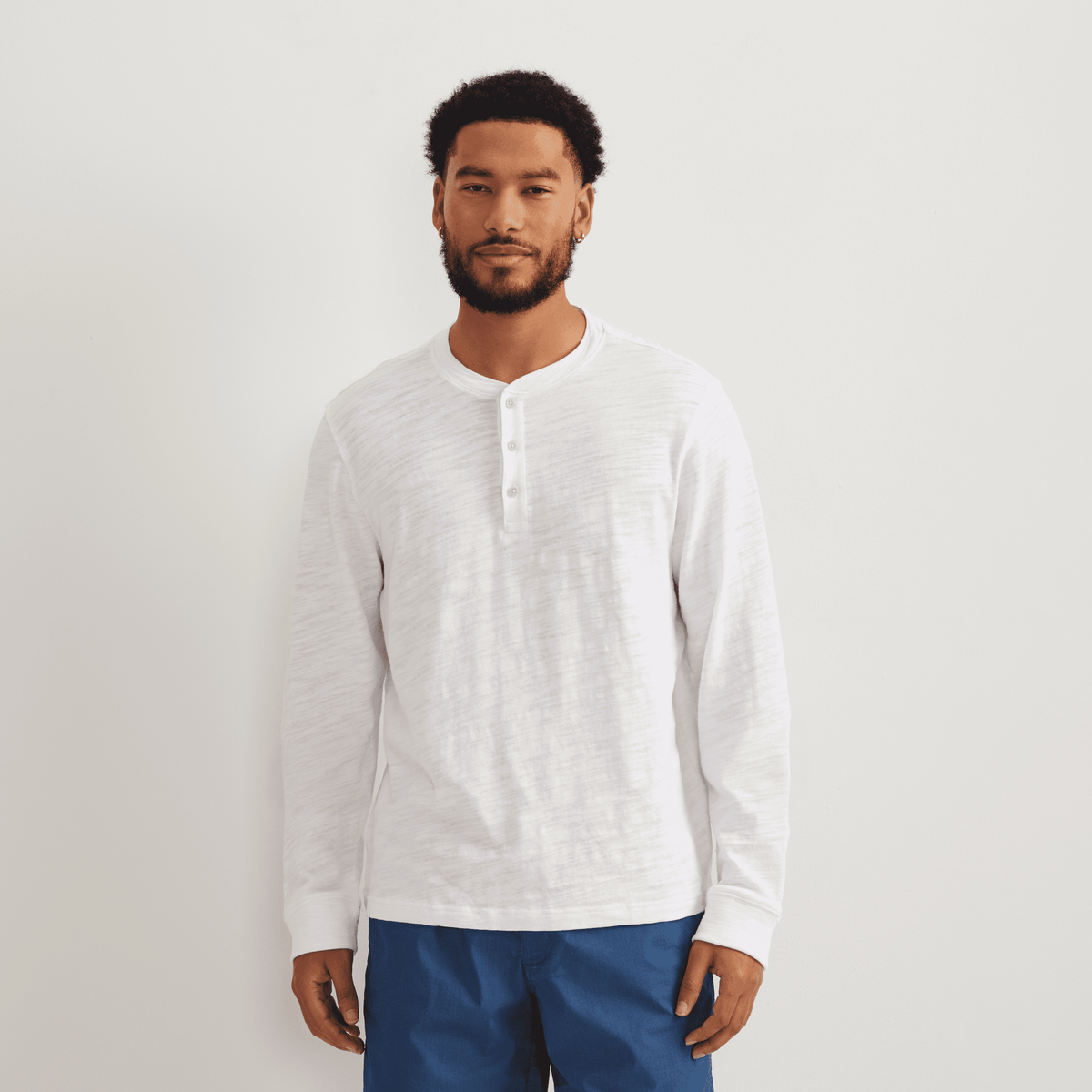 Men's Slub Jersey Henley