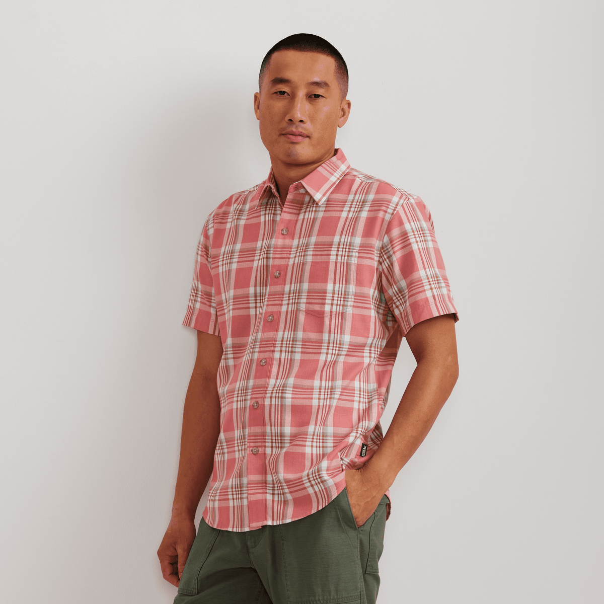 Men's Tidelands Short-Sleeve Yarn-Dyed Textured Shirt