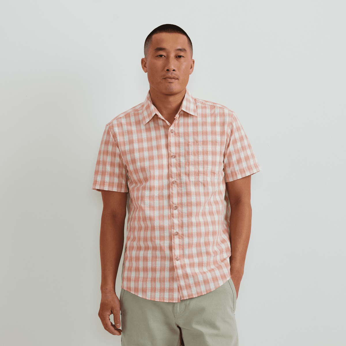 Men's Short-Sleeve Pack It 3.0 Seersucker Shirt