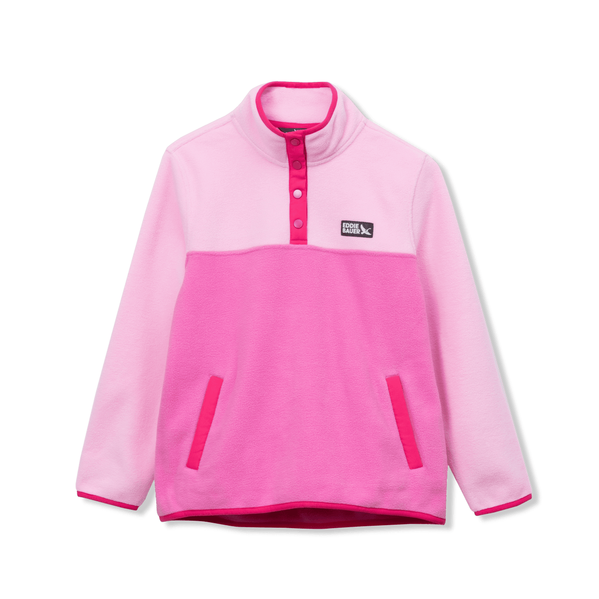 Girls Quest Fleece Snap Neck Pullover