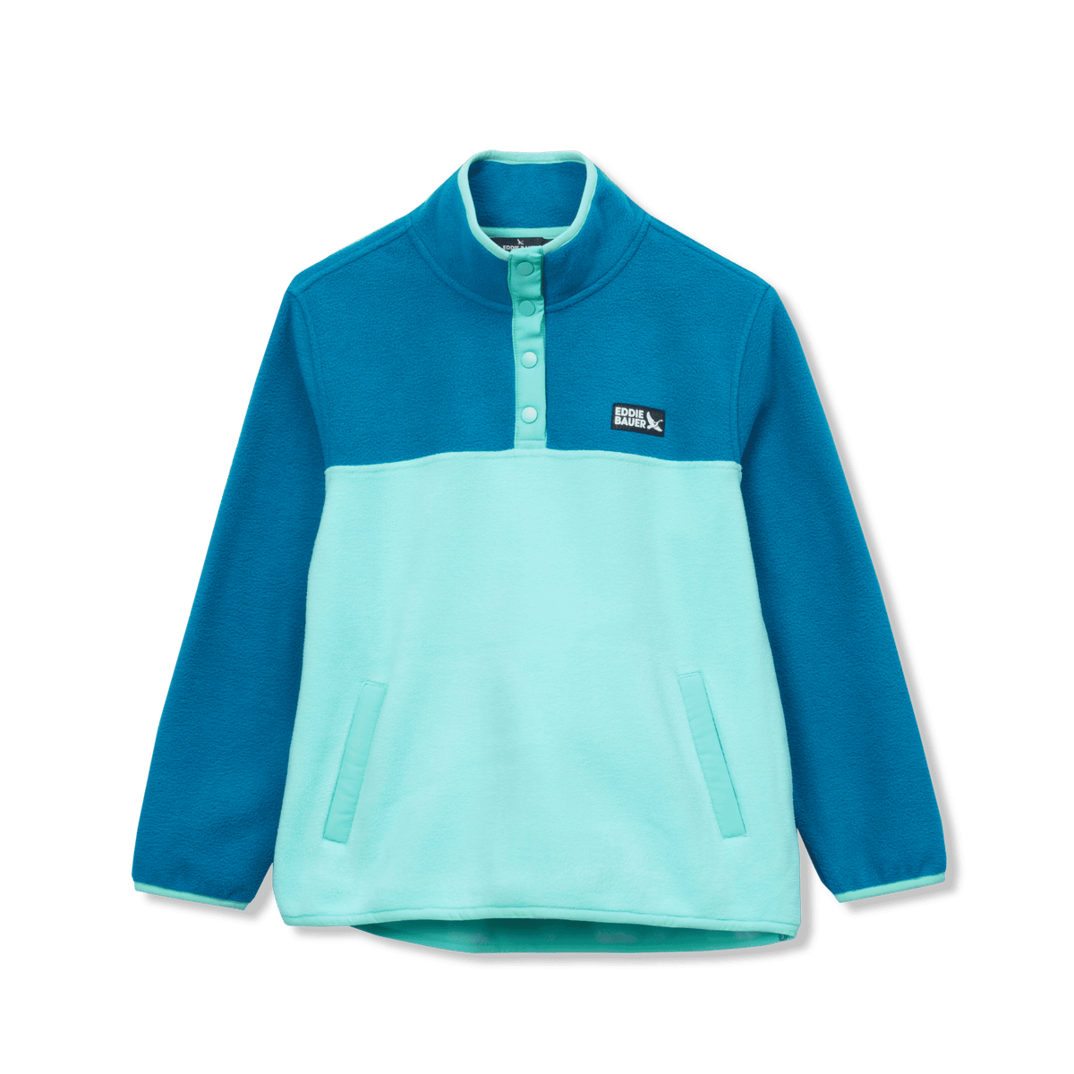 Girls Quest Fleece Snap Neck Pullover