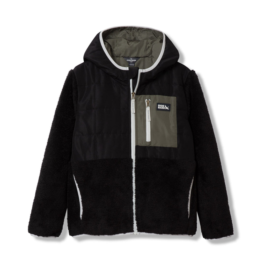 Kids Fleece Mixed Media Hooded Jacket