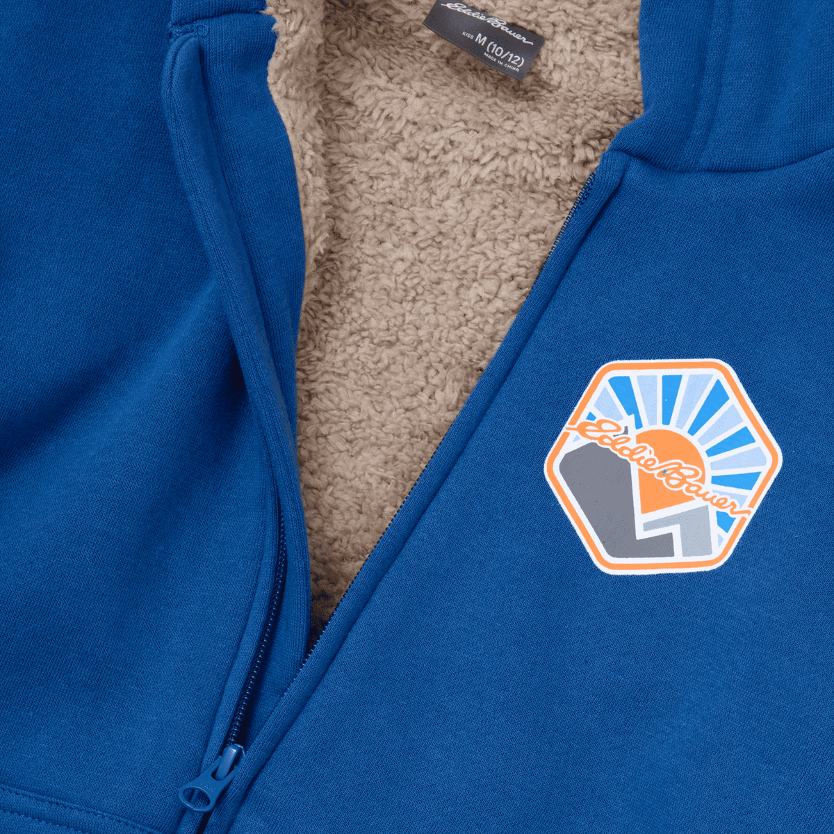 Boys Camp Fleece Faux-Shearling Hoodie